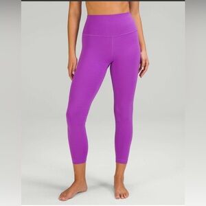 Lululemon moonlit magenta align pant 25” size 4